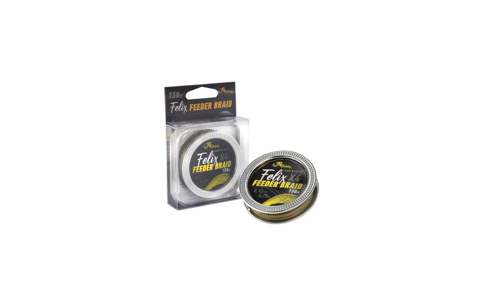 Tresse Fil Felix Feeder Braid - 150M- 8/100 mm-4.00 kg Filfishing
