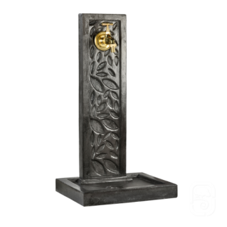 Fontaine murale LEAF béton ciré ardoise - 70 cm - HAIRIE GRANDON