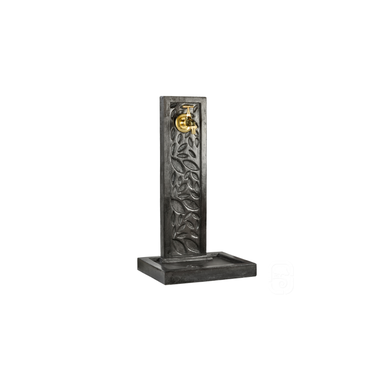 Fontaine murale LEAF béton ciré ardoise - 70 cm - HAIRIE GRANDON