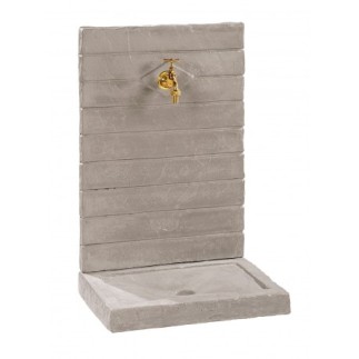 FONTAINE MURALE PM CONTEMPORAINE ZINC - H 64 cm - HAIRIE GRANDON