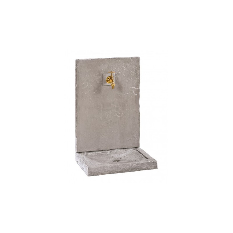 FONTAINE MURALE PM ARDOISEE ZINC - H 64 cm - HAIRIE GRANDON