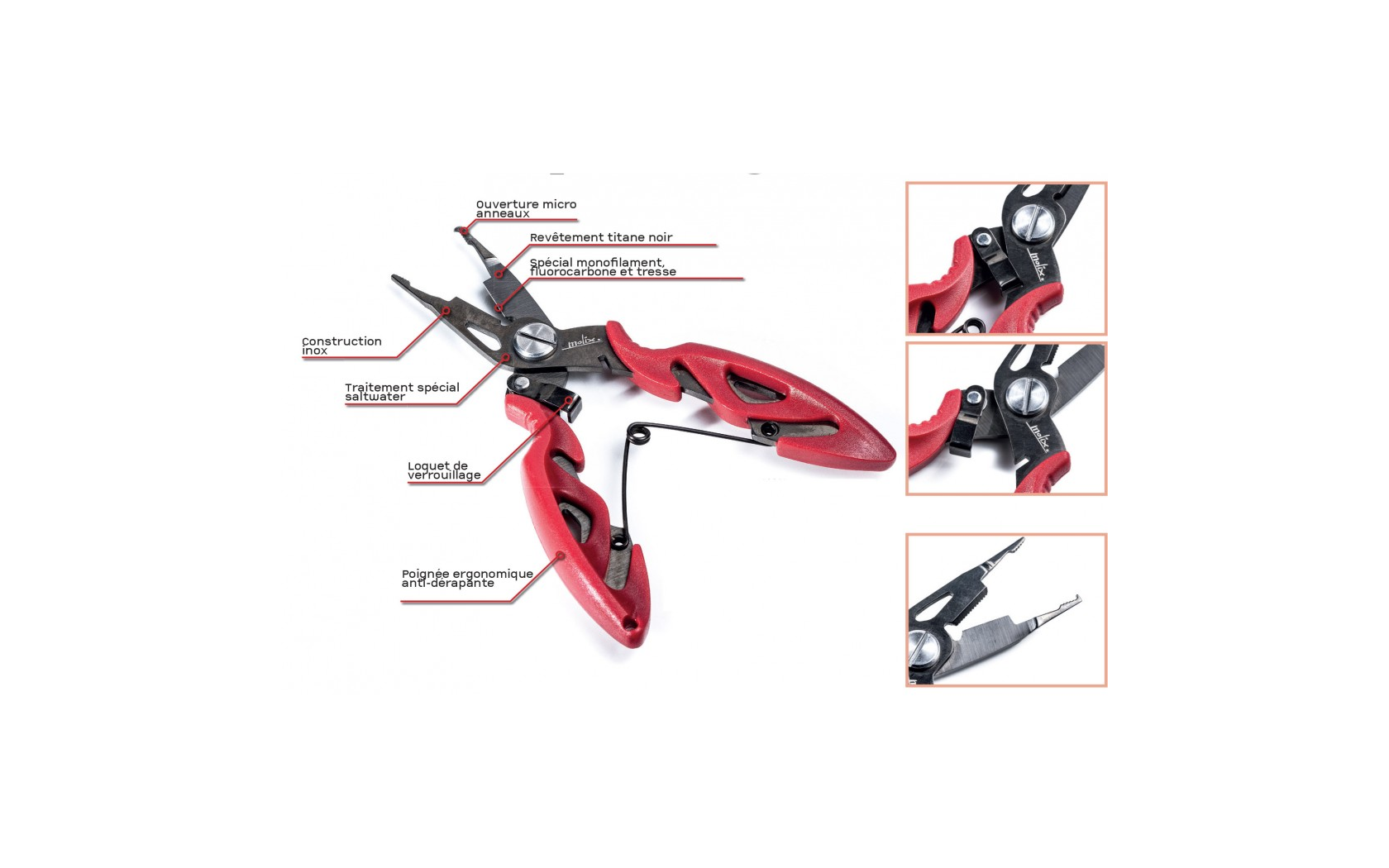 Pince Multi Usage Mini Split Ring 12 cm Molix