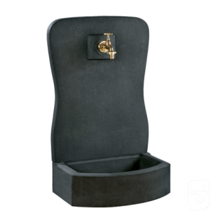 Fontaine murale 210 béton anthracite - H 81cm - HAIRIE GRANDON