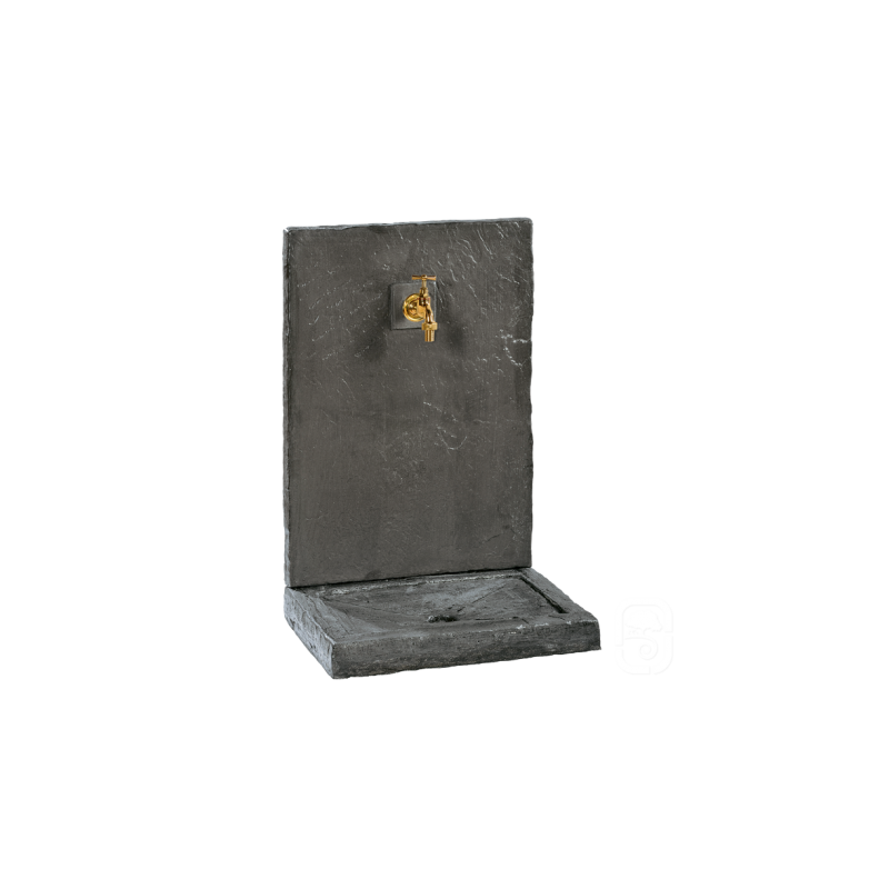 Fontaine murale ardoisé 230 anthracite - H 74cm - HAIRIE GRANDON