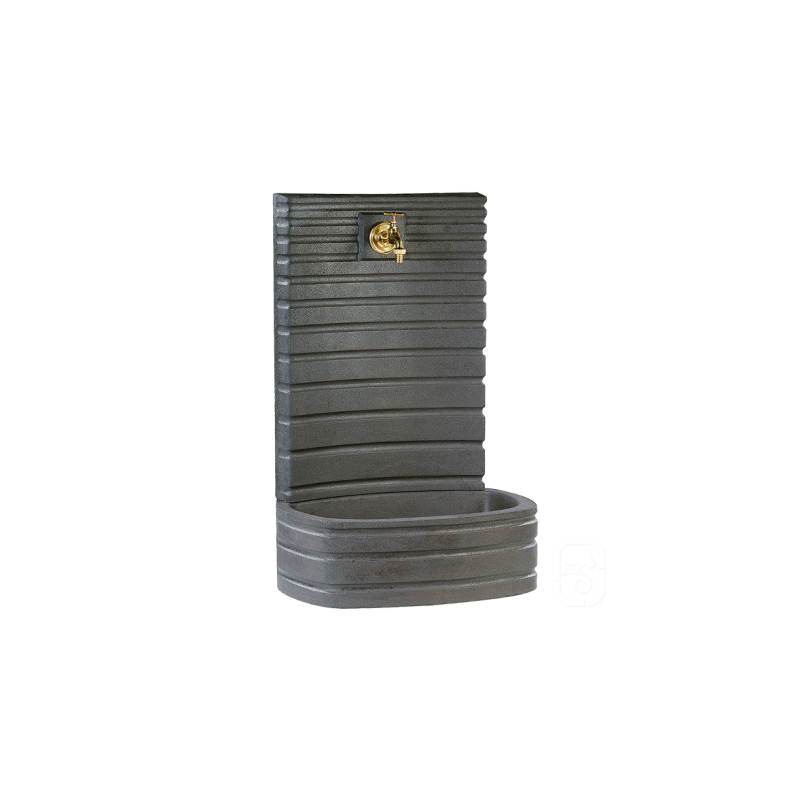 Fontaine murale 630 béton anthracite - H 91cm - HAIRIE GRANDON