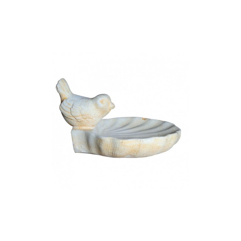 BAIN D'OISEAU PM TON VIEILLI - H 18 cm - HAIRIE GRANDON