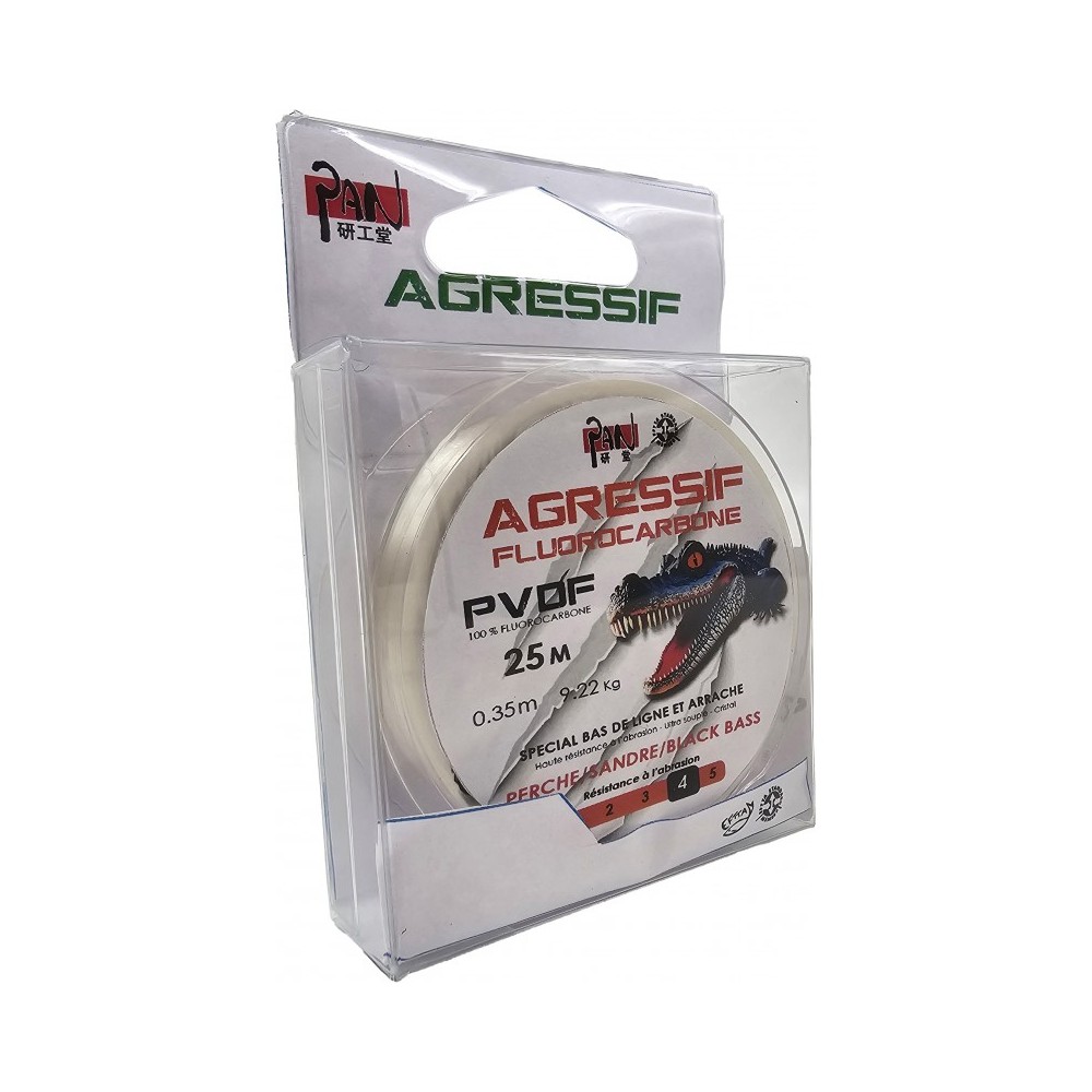 Nylon Perche/Sandre/Blackbass Fluoro PVDF AGRESSIF 25m Diam-30mm-6,75kg PAN