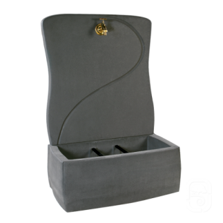 Fontaine murale 800 béton anthracite - H110 cm - HAIRIE GRANDON