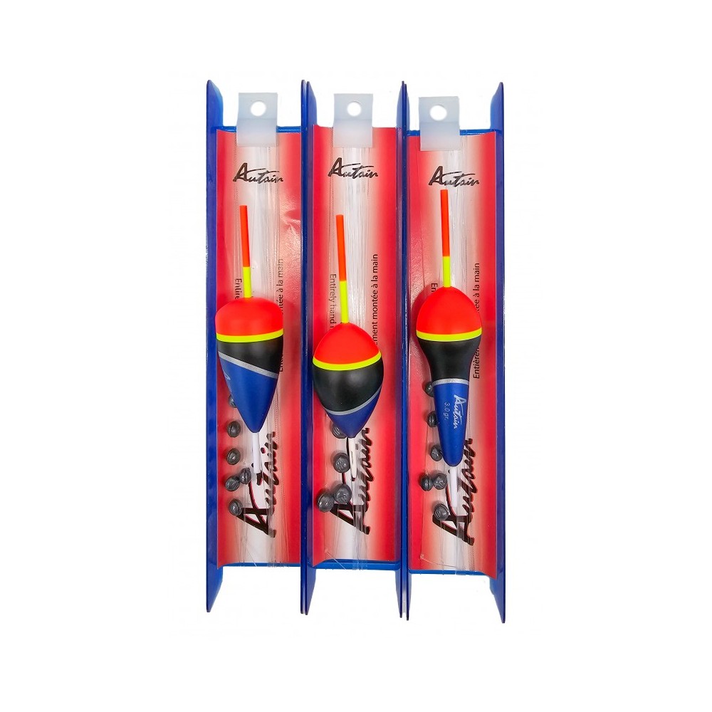 Kit 3 Flotteurs Truite Ecoline H 6-8-10 Sachet de 3 AUTAIN