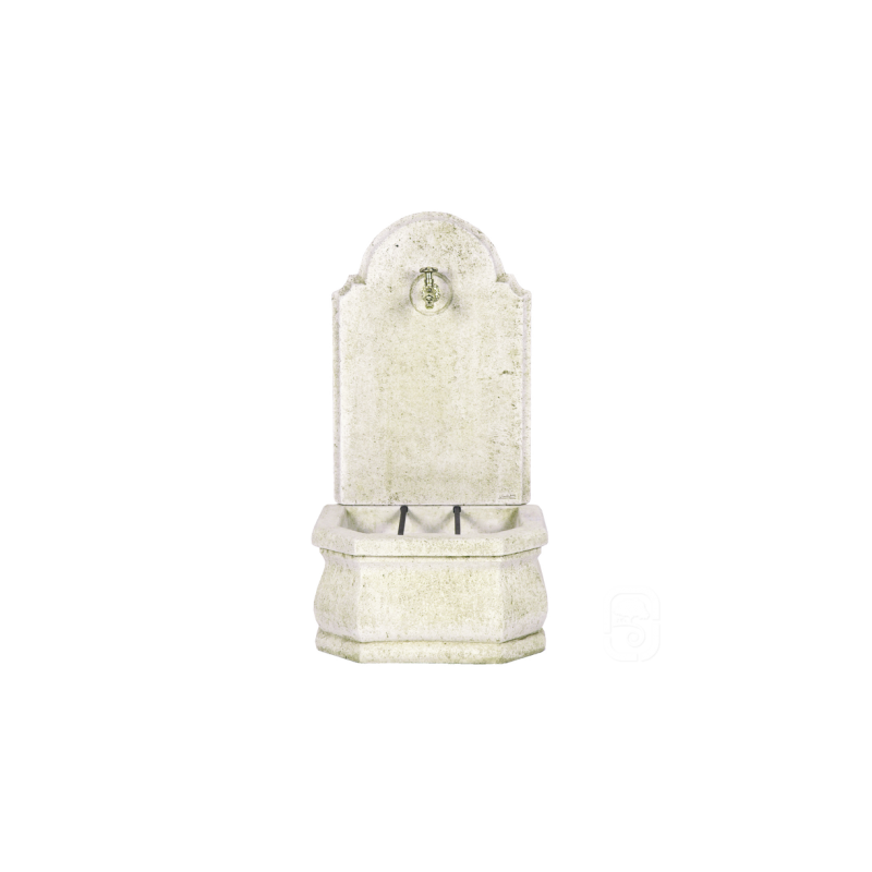 Fontaine murale fronton lisse ancienne - H 111cm - HAIRIE GRANDON