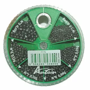 Boite de Plombs 6 Cases Gros N°SSG-AAA-2/0-0-2-4mm Coup AUTAIN