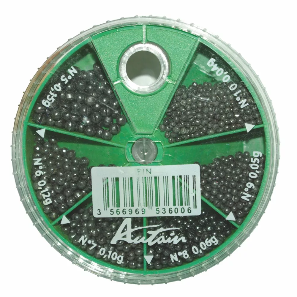 Boite de Plombs 6 Cases Gros N°SSG-AAA-2/0-0-2-4mm Coup AUTAIN