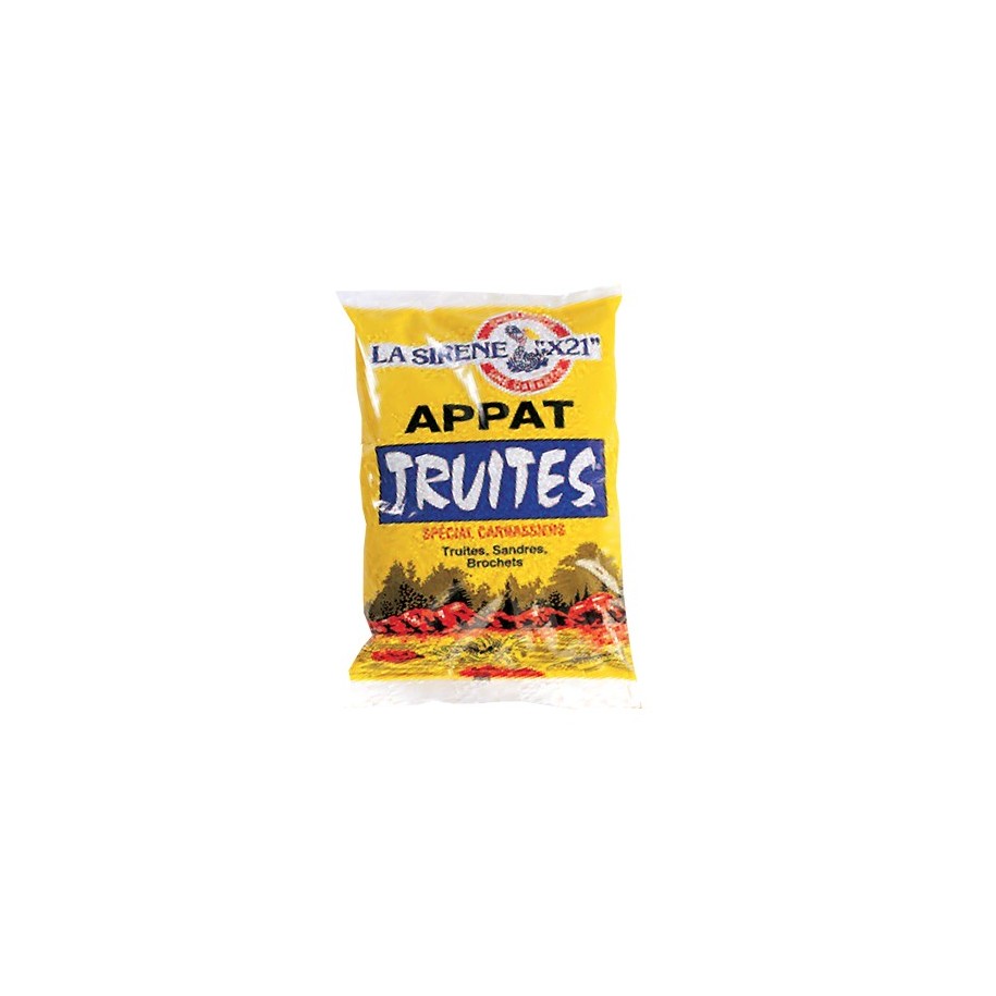 Amorce Granulés Truites Carnassiers Sachet de 500 gr LA SIRENE