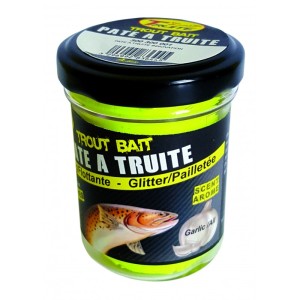 Pate à Truite Jaune Fluo Ail Pot De 55 gr TRUITE INNOVATION