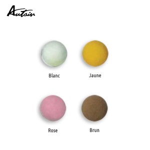 Pompons Micro Flottant 8 mm Blanc -Sachet de 70 -Pêche à La Souris ATOMIX