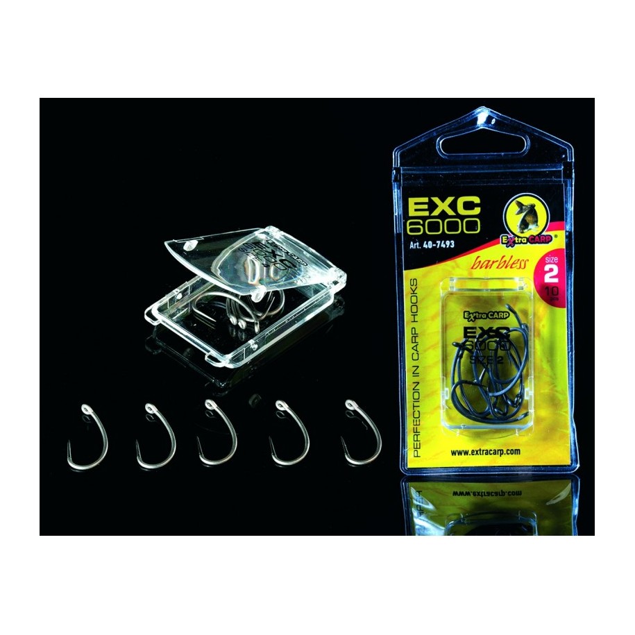 Hameçons Carpe Barbless EXC 6000 Ham.N°2 Sachet de 10 EXTRA CARPE
