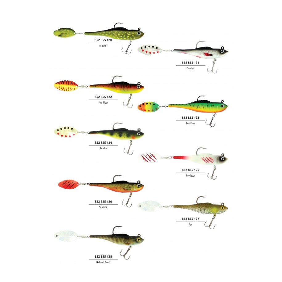 Leurre Carnassiers Shad Spin Blade N°2 80mm - 20gr Gardon SUISSEX
