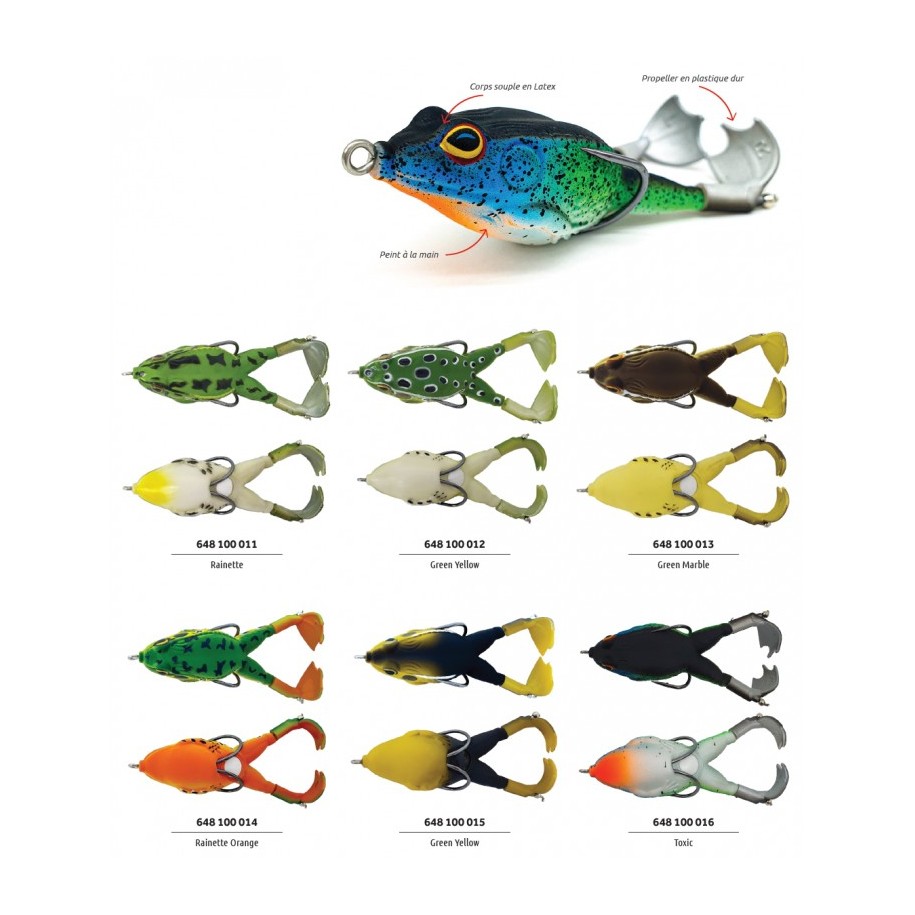 Leurre Carnassiers  Propell'Frog 90mm 15.75gr Green Marble ADAM'S