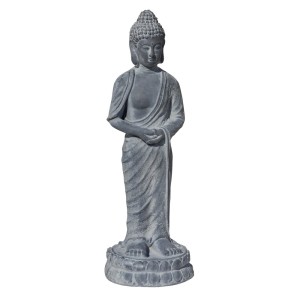 Bouddha Hindou Debout Haut 75 cm En Pierre Ton Ciré Gris - HAIRIE GRANDON