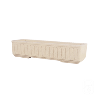 Jardinière 688 blanc cannelée - 100 cm - HAIRIE GRANDON