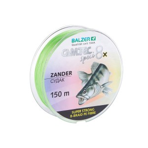 Tresse Camtec Speci 8x Sandre 0,14/100-9.5kg-20.9 lbs 150m vert Chartreuse BALZER