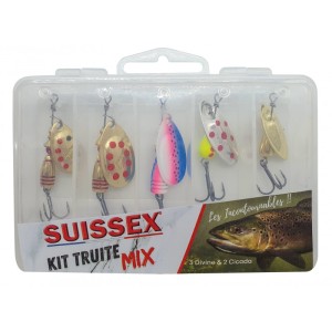Kit Cuillers Mix Truite No Kill 5piéces SUISSEX
