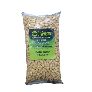 Farine Classique Baby Corn Pellets 1 kg Carpe SENSAS
