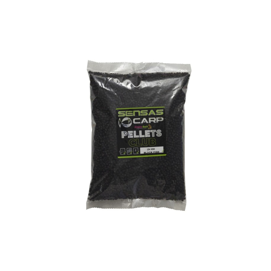 Pellets Carpe Club Noir Poisson 4 Mm - 1Kg Sensas