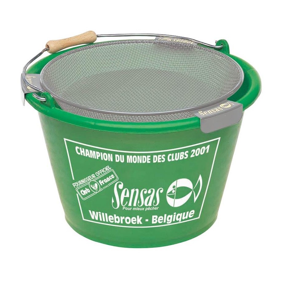 Seau A Amorce 17L Vert Sans Tamis SENSAS