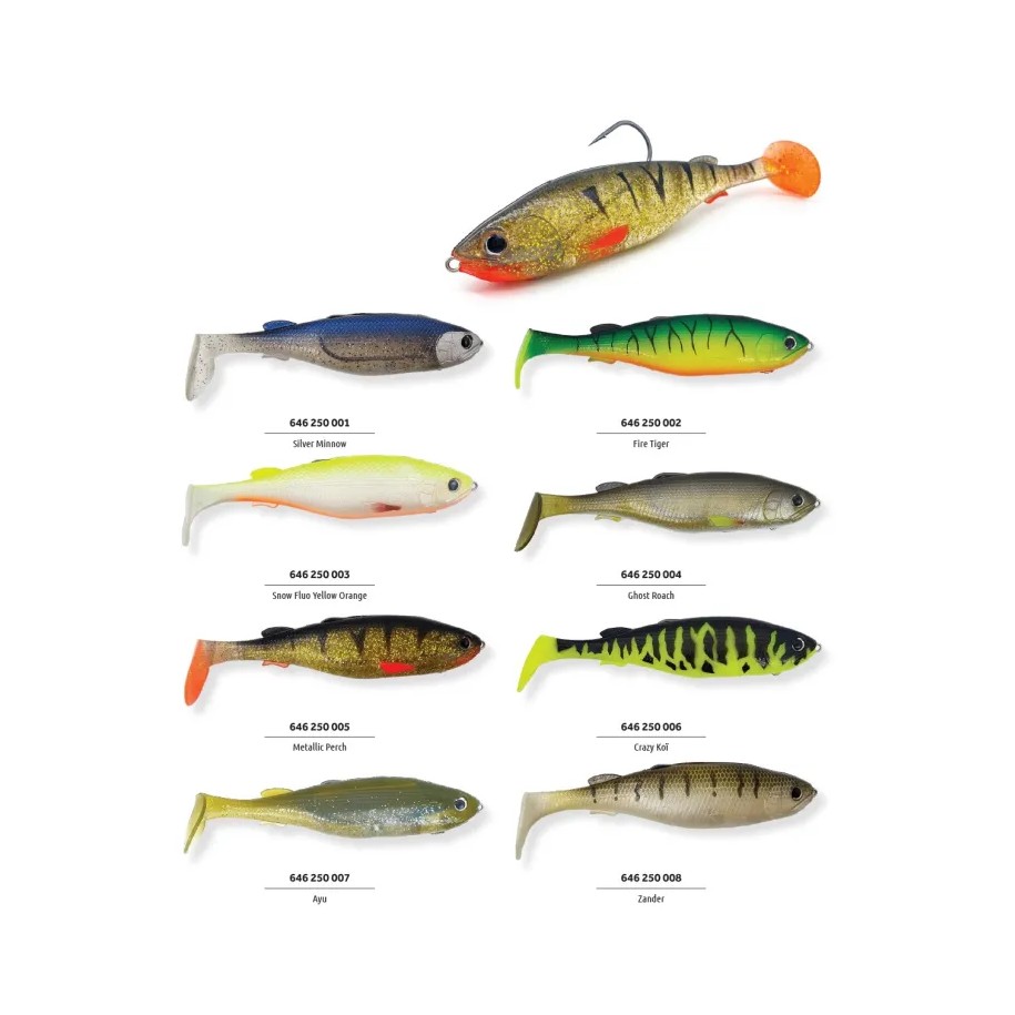 Leurre Souple Magnet Pike Shad 140 mm - 40gr Métallic Perch ADAM'S