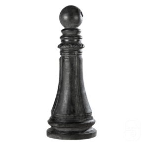 Borne Château béton ciré noir - H 84 cm - HAIRIE GRANDON