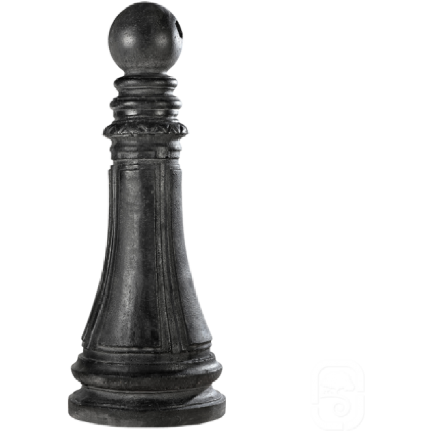 Borne Château béton ciré noir - H 84 cm - HAIRIE GRANDON