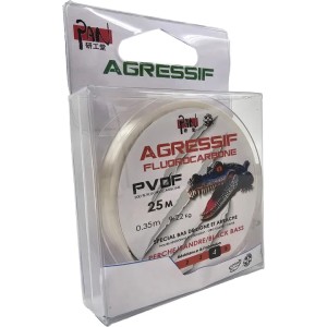 Nylon Perche/Sandre/Black Bass Fluoro PVDF Agressif 25m 0.30mm-6.75kg PAN