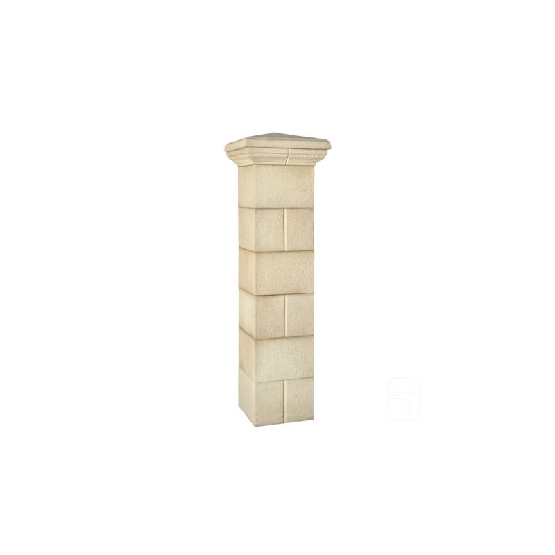 Pilier Sud-Ouest 30 en pierre reconstituée - L 30 x H 167cm - HAIRIE GRANDON