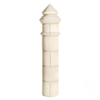 Pilier rond Carignan blanc en pierre reconstituée - H 193cm - HAIRIE GRANDON