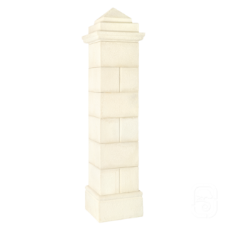 Pilier Périgord 40 blanc en pierre reconstituée - H 218cm - HAIRIE GRANDON