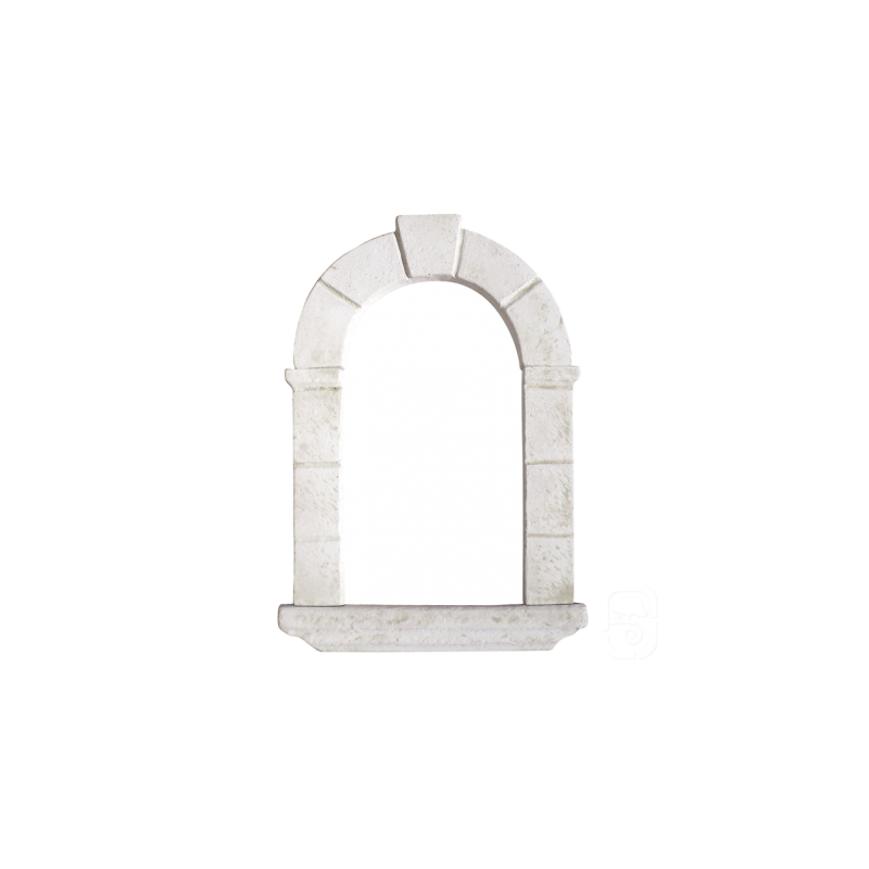 Niche en pierre en applique ton blanc - H 66cm - HAIRIE GRANDON