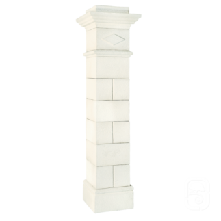 Pilier Saintonge 40 blanc en pierre reconstituée - H 236cm - HAIRIE GRANDON