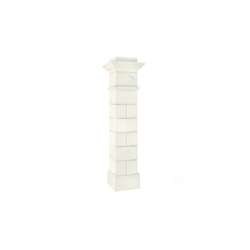 Pilier Saintonge 40 blanc en pierre reconstituée - H 236cm - HAIRIE GRANDON