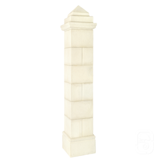 Pilier Périgord 50 blanc en pierre reconstituée - H 340cm - HAIRIE GRANDON