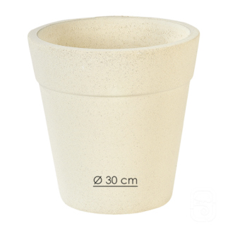 Pot 263 béton pressé blanc - Ø 30 cm - HAIRIE GRANDON