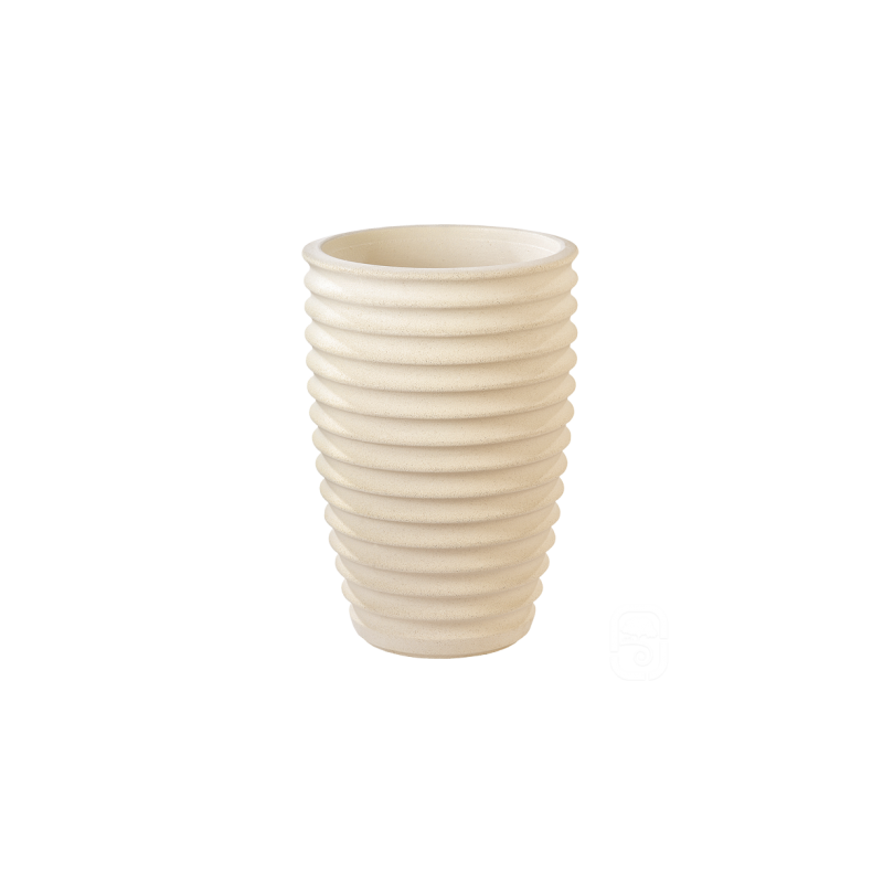 Vase cannelé 280 Nova blanc - 36 x 52 cm - HAIRIE GRANDON
