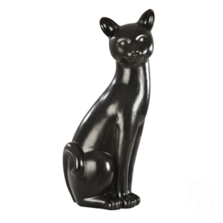 Grand chat déco noir - H 58cm - HAIRIE GRANDON