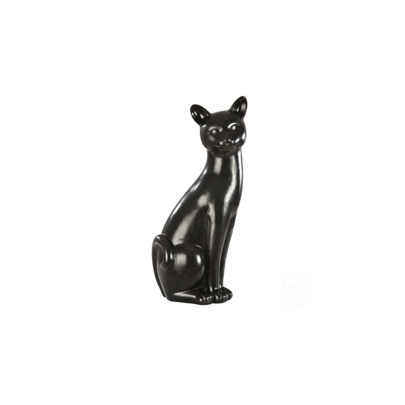 Grand chat déco noir - H 58cm - HAIRIE GRANDON