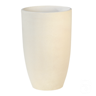 Vase haut béton pressé blanc - 40 x 64 cm - HAIRIE GRANDON