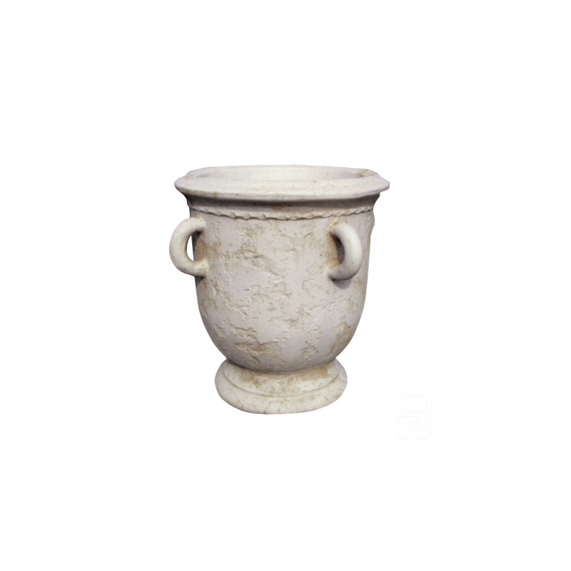Pot ancien avec anse ton pierre vieillie - 62 cm - HAIRIE GRANDON