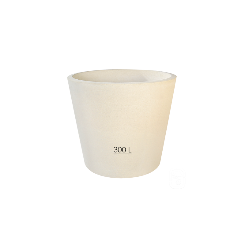 Pot XXL 278 béton pressé blanc - 300 L - HAIRIE GRANDON