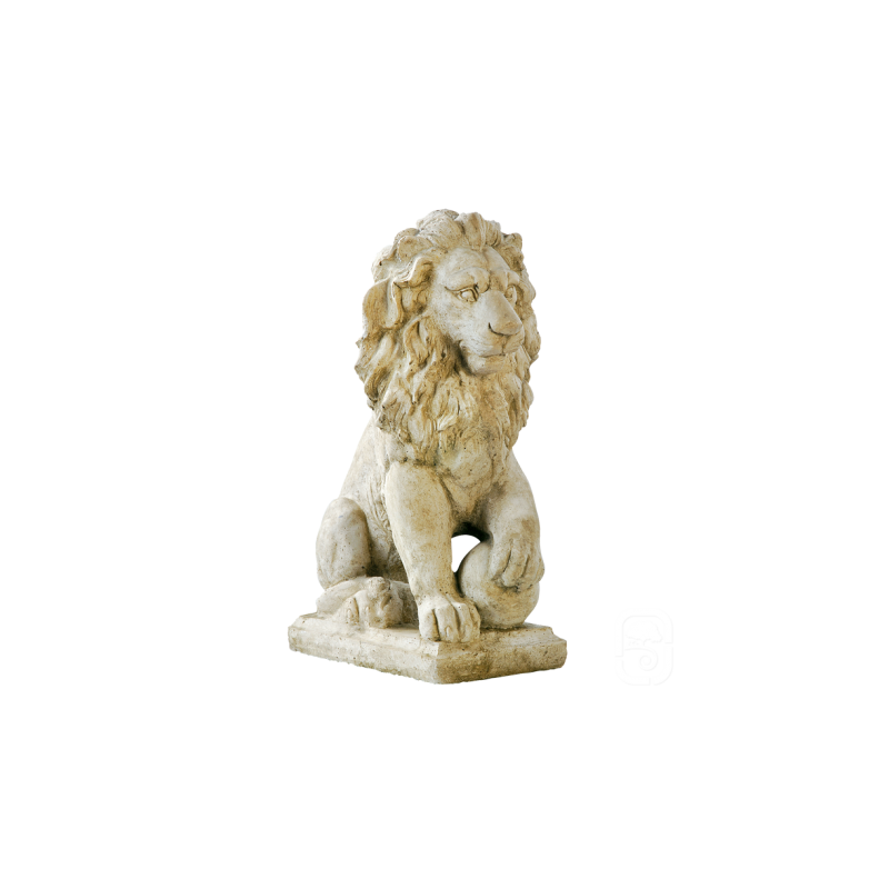 Lion sur boule - H 44 cm - HAIRIE GRANDON