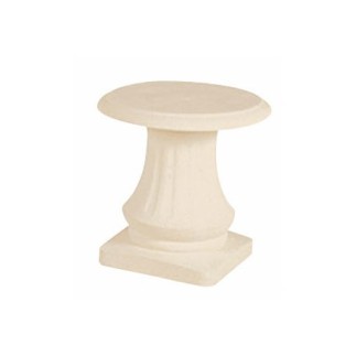 Tabouret blanc en pierre reconstituée - HAIRIE GRANDON