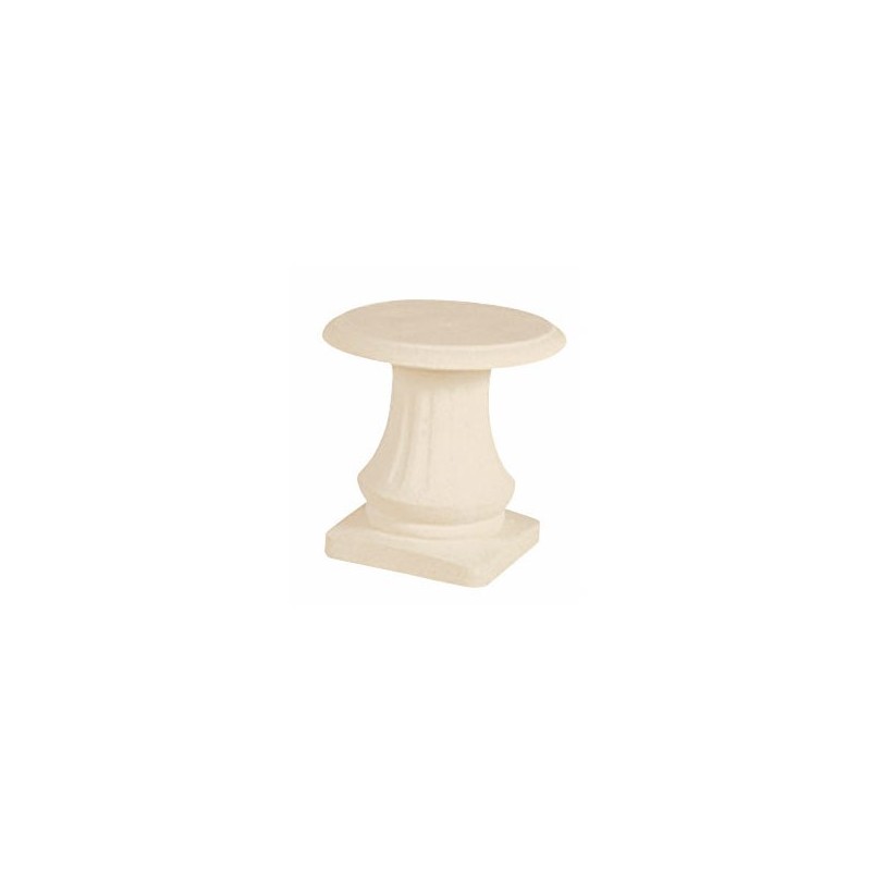 Tabouret blanc en pierre reconstituée - HAIRIE GRANDON